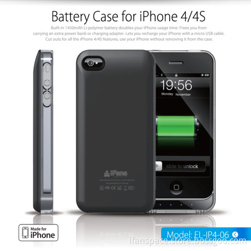 new style portable power case for iPhone 4 with MFi